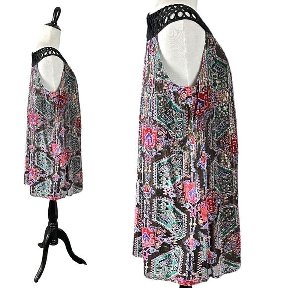 Anthropologie Moulinette Soeurs Silk Linnea Velvet Devour Dress Size Medium - Picture 6 of 15